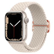 For Apple Watch 46mm / 49mm / 45mm / 44mm Kalebol Eight Buckle Nylon Braided Watch Band(Starlight)