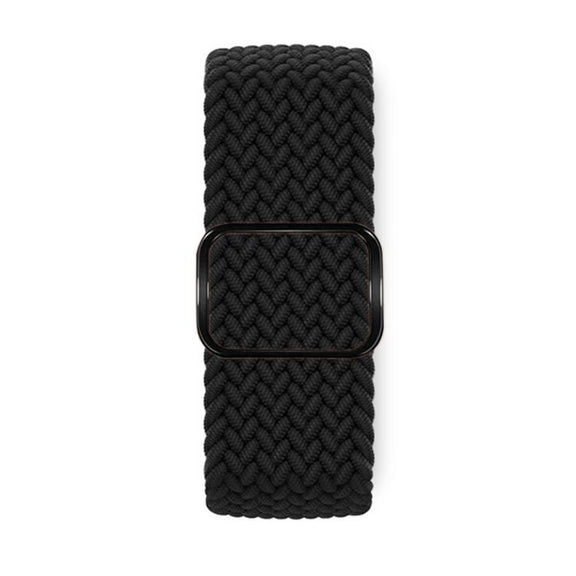 For Apple Watch 46mm / 49mm / 45mm / 44mm Kalebol Eight Buckle Nylon Braided Watch Band(Black)