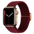 For Apple Watch 42mm / 41mm / 40mm / 38mm Kalebol Eight Buckle Nylon Braided Watch Band(Wine Red) - Watch Bands by Kalebol | Online Shopping South Africa | PMC TechLife | Buy Now Pay Later Mobicred