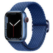 For Apple Watch 42mm / 41mm / 40mm / 38mm Kalebol Eight Buckle Nylon Braided Watch Band(Cold Blue)