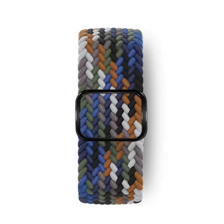 For Apple Watch 42mm / 41mm / 40mm / 38mm Kalebol Eight Buckle Nylon Braided Watch Band(Denim Colorful)