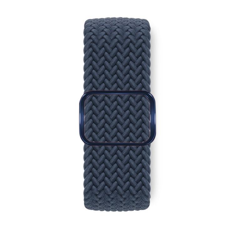 For Apple Watch 42mm / 41mm / 40mm / 38mm Kalebol Eight Buckle Nylon Braided Watch Band(Dark Blue)