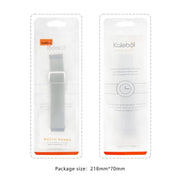 For Apple Watch 42mm / 41mm / 40mm / 38mm Kalebol Eight Buckle Nylon Braided Watch Band(White Rainbow)