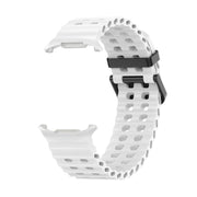 For Samsung Galaxy Watch Ultra 47mm Kalebol Porous Breathable Silicone Watch Band(White)