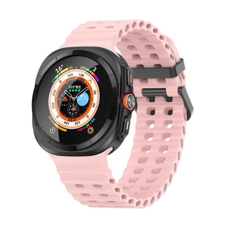 For Samsung Galaxy Watch Ultra 47mm Kalebol Porous Breathable Silicone Watch Band(Pink) - Watch Bands by Kalebol | Online Shopping South Africa | PMc TechLife | Buy Now Pay Later Mobicred