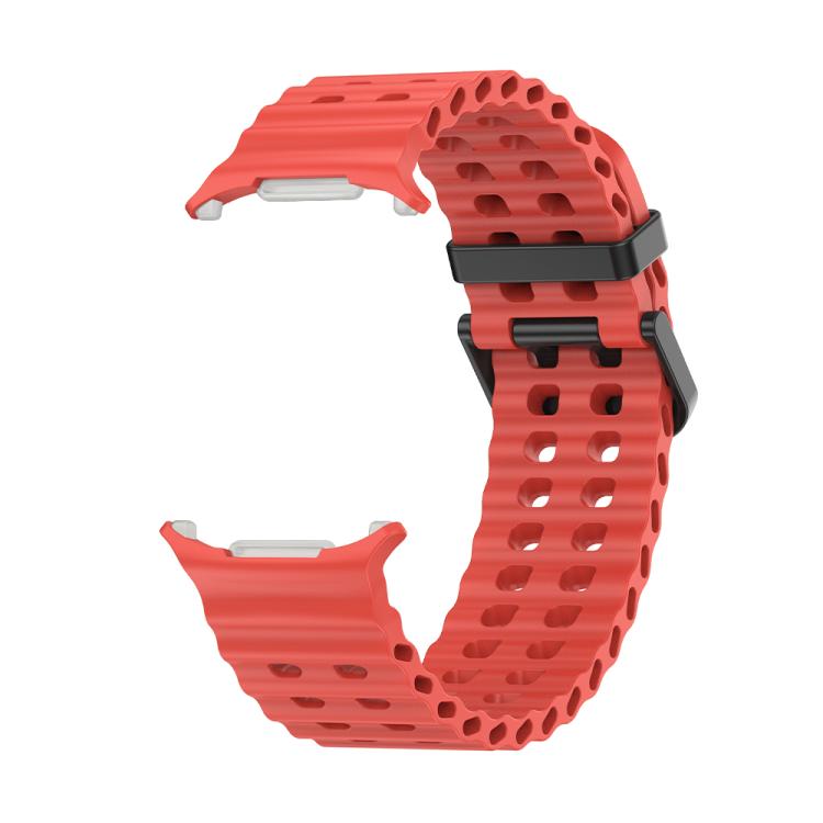 For Samsung Galaxy Watch Ultra 47mm Kalebol Porous Breathable Silicone Watch Band(Red)