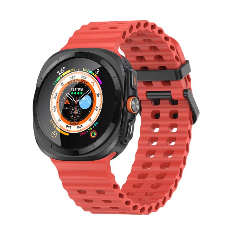 For Samsung Galaxy Watch Ultra 47mm Kalebol Porous Breathable Silicone Watch Band(Red) - free shipping - PMc TechLife - Order now!
