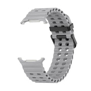 For Samsung Galaxy Watch Ultra 47mm Kalebol Porous Breathable Silicone Watch Band(Grey)