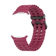 For Samsung Galaxy Watch Ultra 47mm / Ultra 2025 Kalebol Porous Breathable Silicone Watch Band(Wine Red)