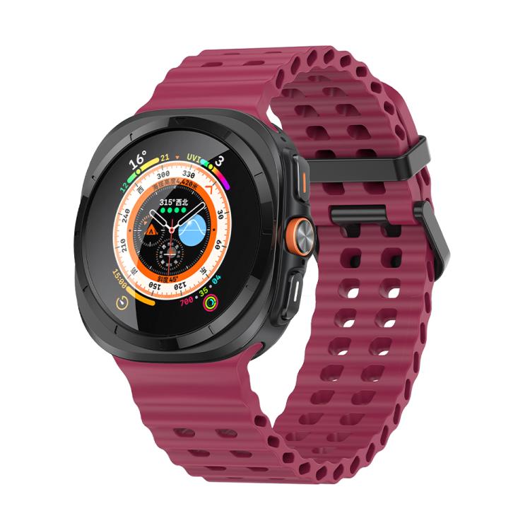 For Samsung Galaxy Watch Ultra 47mm / Ultra 2025 Kalebol Porous Breathable Silicone Watch Band(Wine Red) - free shipping - PMc TechLife - Order now!