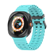 For Samsung Galaxy Watch Ultra 47mm / Ultra 2025 Kalebol Porous Breathable Silicone Watch Band(Teal)