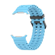 For Samsung Galaxy Watch Ultra 47mm Kalebol Porous Breathable Silicone Watch Band(Sky Blue)