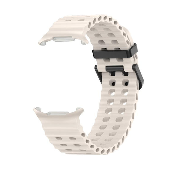 For Samsung Galaxy Watch Ultra 47mm Kalebol Porous Breathable Silicone Watch Band(Starlight)