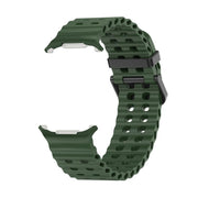 For Samsung Galaxy Watch Ultra 47mm Kalebol Porous Breathable Silicone Watch Band(Green)