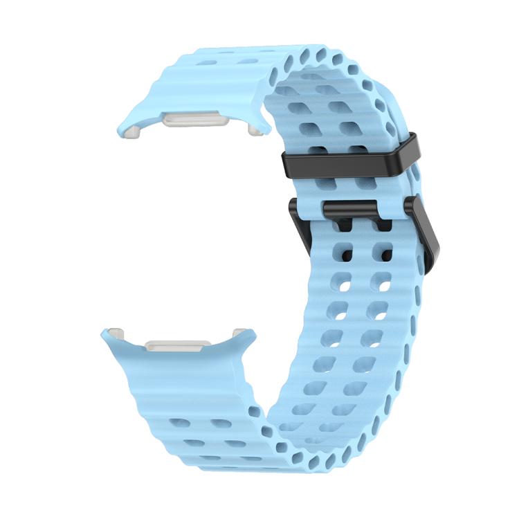 For Samsung Galaxy Watch Ultra 47mm Kalebol Porous Breathable Silicone Watch Band(Cloud Blue)