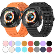 For Samsung Galaxy Watch Ultra 47mm Kalebol Porous Breathable Silicone Watch Band(Blue)