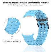 For Samsung Galaxy Watch Ultra 47mm Kalebol Porous Breathable Silicone Watch Band(Starlight)