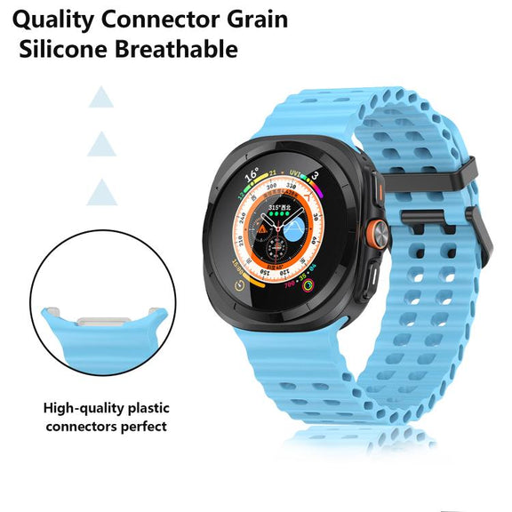 For Samsung Galaxy Watch Ultra 47mm Kalebol Porous Breathable Silicone Watch Band(Red)