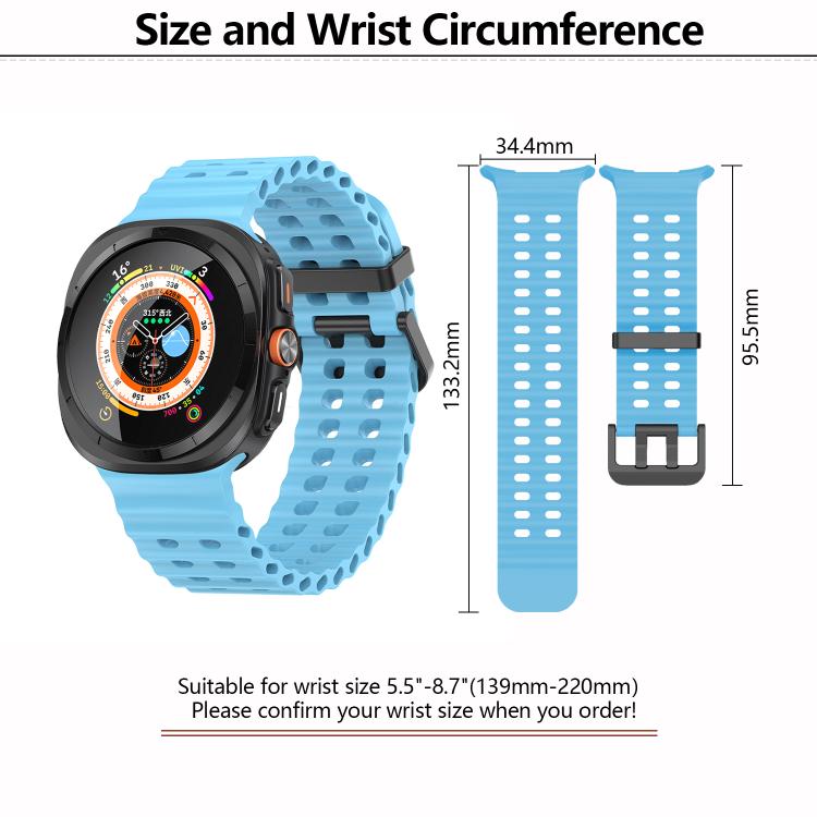 For Samsung Galaxy Watch Ultra 47mm Kalebol Porous Breathable Silicone Watch Band(Starlight)