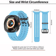 For Samsung Galaxy Watch Ultra 47mm Kalebol Porous Breathable Silicone Watch Band(Red)