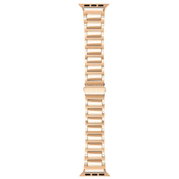 For Apple Watch 46mm / 49mm / 45mm / 44mm Kalebol Tooling Metal Zinc Alloy Watch Band(Rose Gold)