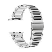For Apple Watch 46mm / 49mm / 45mm / 44mm Kalebol Tooling Metal Zinc Alloy Watch Band(Silver Black)