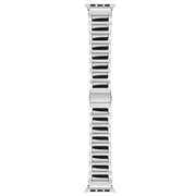 For Apple Watch 46mm / 49mm / 45mm / 44mm Kalebol Tooling Metal Zinc Alloy Watch Band(Silver Black)
