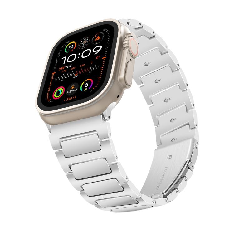 For Apple Watch 46mm / 49mm / 45mm / 44mm Kalebol Tooling Metal Zinc Alloy Watch Band(Silver)