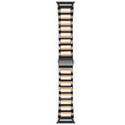For Apple Watch 42mm / 41mm / 40mm / 38mm Kalebol Tooling Metal Zinc Alloy Watch Band(Black Rose Gold)