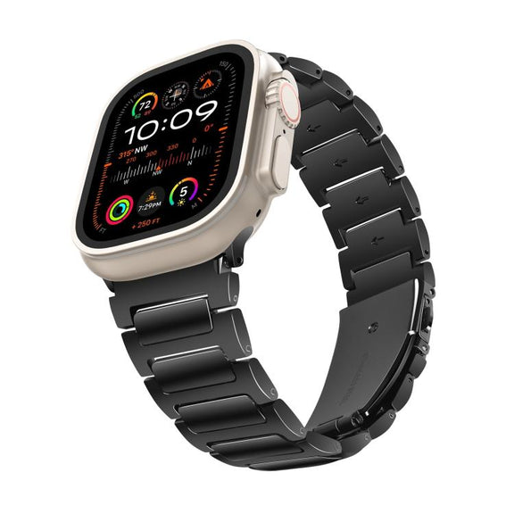 For Apple Watch 42mm / 41mm / 40mm / 38mm Kalebol Tooling Metal Zinc Alloy Watch Band(Black)