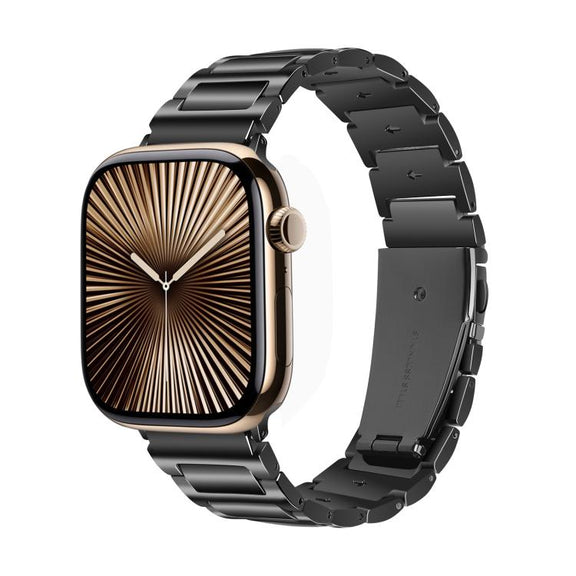 For Apple Watch 42mm / 41mm / 40mm / 38mm Kalebol Tooling Metal Zinc Alloy Watch Band(Black)