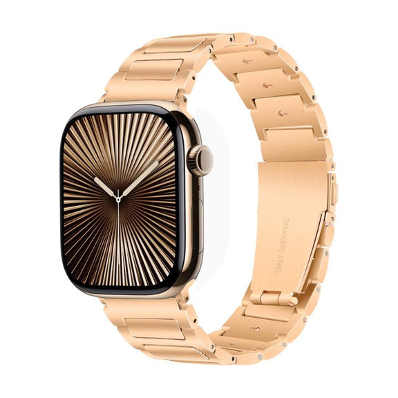 For Apple Watch 42mm / 41mm / 40mm / 38mm Kalebol Tooling Metal Zinc Alloy Watch Band(Rose Gold)