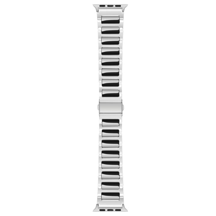 For Apple Watch 42mm / 41mm / 40mm / 38mm Kalebol Tooling Metal Zinc Alloy Watch Band(Silver Black)