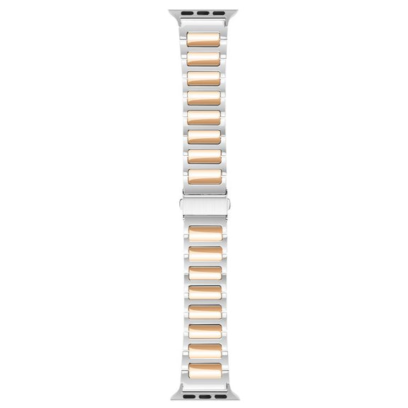 For Apple Watch 42mm / 41mm / 40mm / 38mm Kalebol Tooling Metal Zinc Alloy Watch Band(Silver Rose Gold)