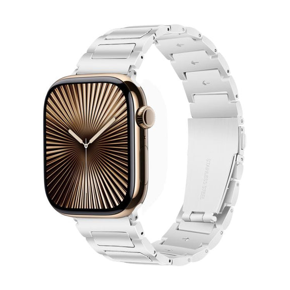 For Apple Watch 42mm / 41mm / 40mm / 38mm Kalebol Tooling Metal Zinc Alloy Watch Band(Silver)