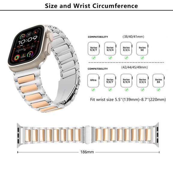 For Apple Watch 46mm / 49mm / 45mm / 44mm Kalebol Tooling Metal Zinc Alloy Watch Band(Silver)