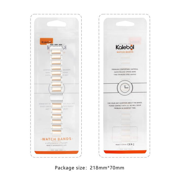 For Apple Watch 46mm / 49mm / 45mm / 44mm Kalebol Tooling Metal Zinc Alloy Watch Band(Black Rose Gold)