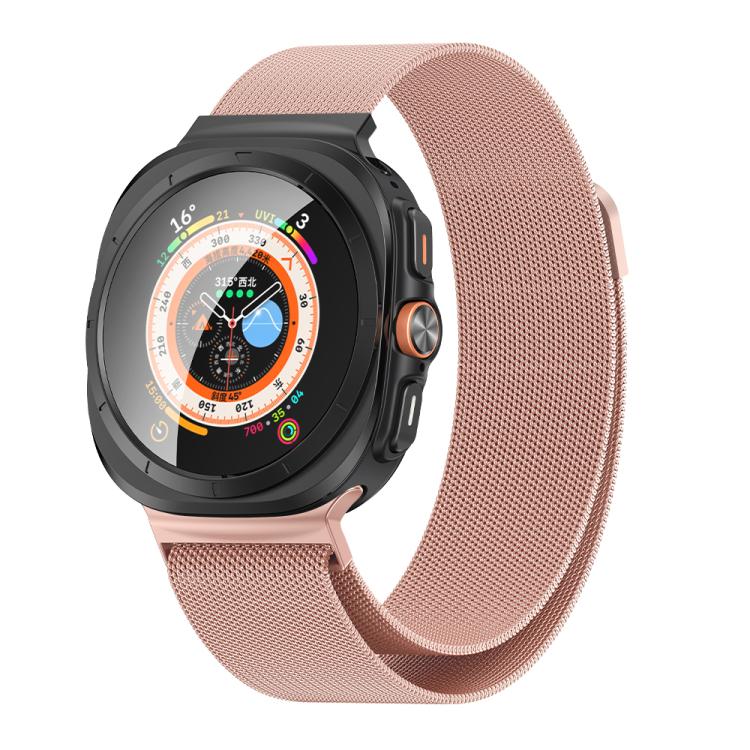 For Samsung Galaxy Watch Ultra 47mm Kalebol Milanese Stainless Steel Watch Band(Pink) - Watch Bands by Kalebol | Online Shopping South Africa | PMc TechLife | Buy Now Pay Later Mobicred