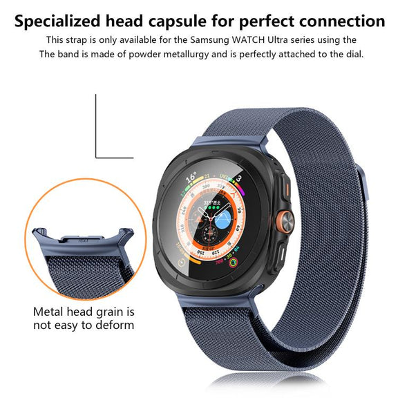 For Samsung Galaxy Watch Ultra 47mm Kalebol Milanese Stainless Steel Watch Band(Silver)