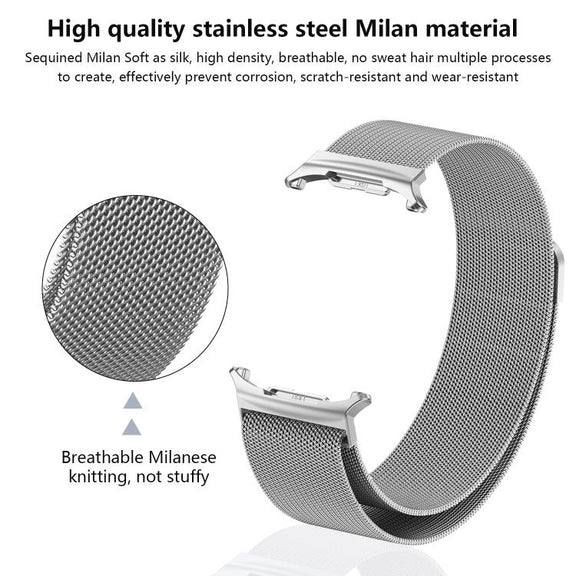 For Samsung Galaxy Watch Ultra 47mm / Ultra 2025 Kalebol Milanese Stainless Steel Watch Band(Starlight)