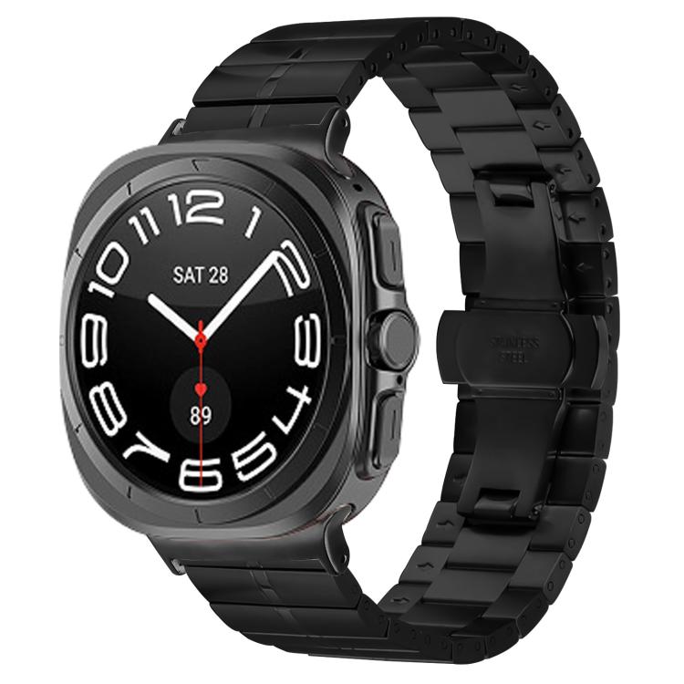 For Samsung Galaxy Watch Ultra 47mm / Ultra 2025 Kalebol One-bead Stainless Steel Watch Band(Black) - free shipping - PMc TechLife - Order now!