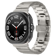 For Samsung Galaxy Watch Ultra 47mm Kalebol One-bead Stainless Steel Watch Band(Titanium)
