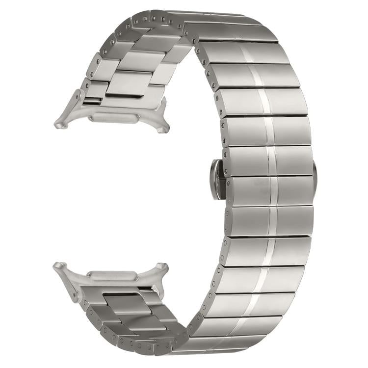 For Samsung Galaxy Watch Ultra 47mm Kalebol One-bead Stainless Steel Watch Band(Titanium)