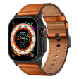 For Apple Watch 46mm / 49mm / 45mm / 44mm Kalebol Genuine Leather Watch Band(Black Brown) - free shipping - PMc TechLife - Order now!