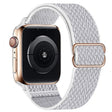 For Apple Watch 46mm / 49mm / 45mm / 44mm Kalebol Eight Buckle Wavy Braided Nylon Watch Band(White) - Watch Bands by Kalebol | Online Shopping South Africa | PMC TechLife | Buy Now Pay Later Mobicred