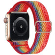 For Apple Watch 46mm / 49mm / 45mm / 44mm Kalebol Eight Buckle Wavy Braided Nylon Watch Band(Rainbow) - Watch Bands by Kalebol | Online Shopping South Africa | PMC TechLife | Buy Now Pay Later Mobicred