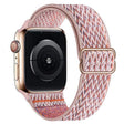 For Apple Watch 46mm / 49mm / 45mm / 44mm Kalebol Eight Buckle Wavy Braided Nylon Watch Band(Pink) - Watch Bands by Kalebol | Online Shopping South Africa | PMC TechLife | Buy Now Pay Later Mobicred