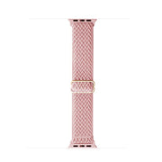 For Apple Watch 46mm / 49mm / 45mm / 44mm Kalebol Eight Buckle Wavy Braided Nylon Watch Band(Pink)