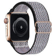 For Apple Watch 46mm / 49mm / 45mm / 44mm Kalebol Eight Buckle Wavy Braided Nylon Watch Band(Black Grey) - Watch Bands by Kalebol | Online Shopping South Africa | PMC TechLife | Buy Now Pay Later Mobicred