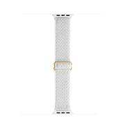 For Apple Watch 46mm / 49mm / 45mm / 44mm Kalebol Eight Buckle Wavy Braided Nylon Watch Band(Bright White)
